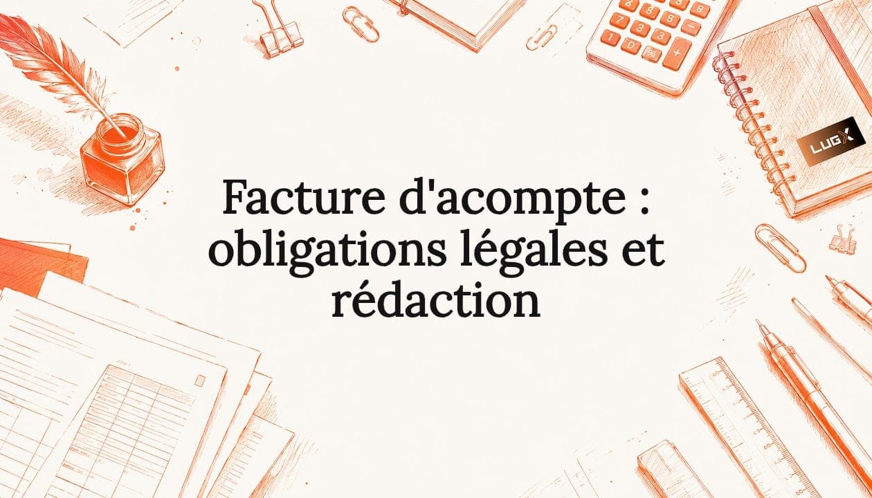 Facture d'acompte : obligations légales et rédaction