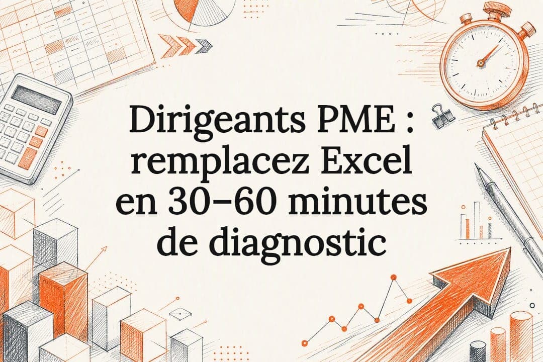 Dirigeants PME : remplacez Excel en 30–60 minutes de diagnostic
